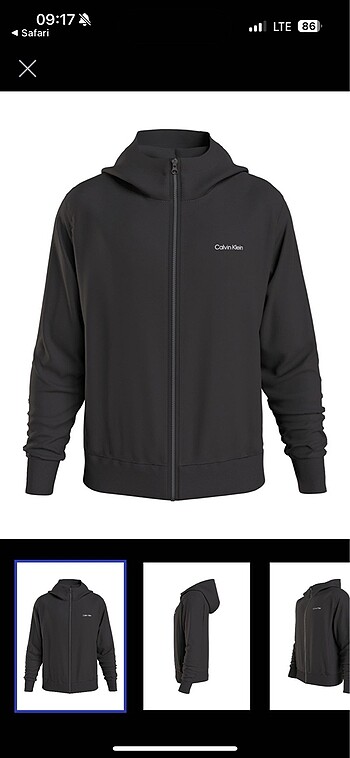 Calvin Klein Fermuarlı Sweatshirt Çeket