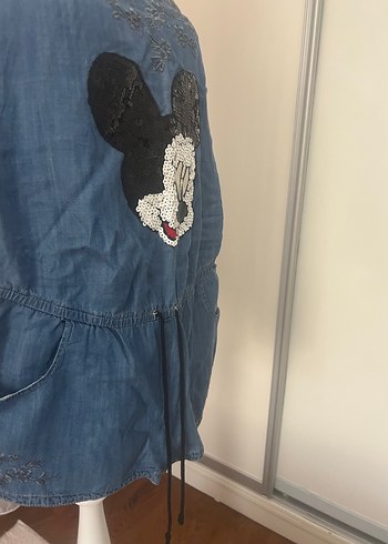 Nakışlı Straplez  Kot Tulum - Görsel 2