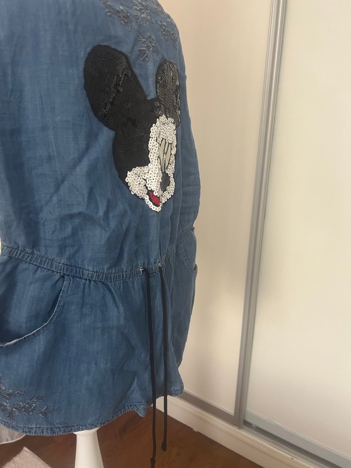 Nakışlı Straplez  Kot Tulum - Görsel 2