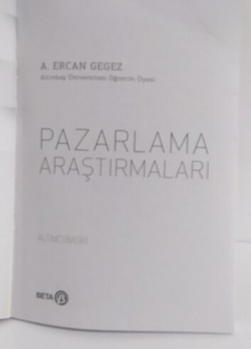 Beden Pazarlama Araştırmaları - A. Ercan Gegez
