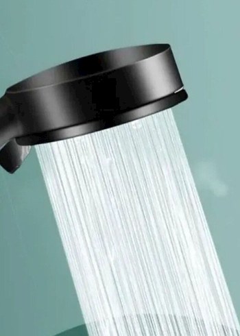 5 Fonksiyonlu Siyah Duş Başlığı Seti - Görsel 2