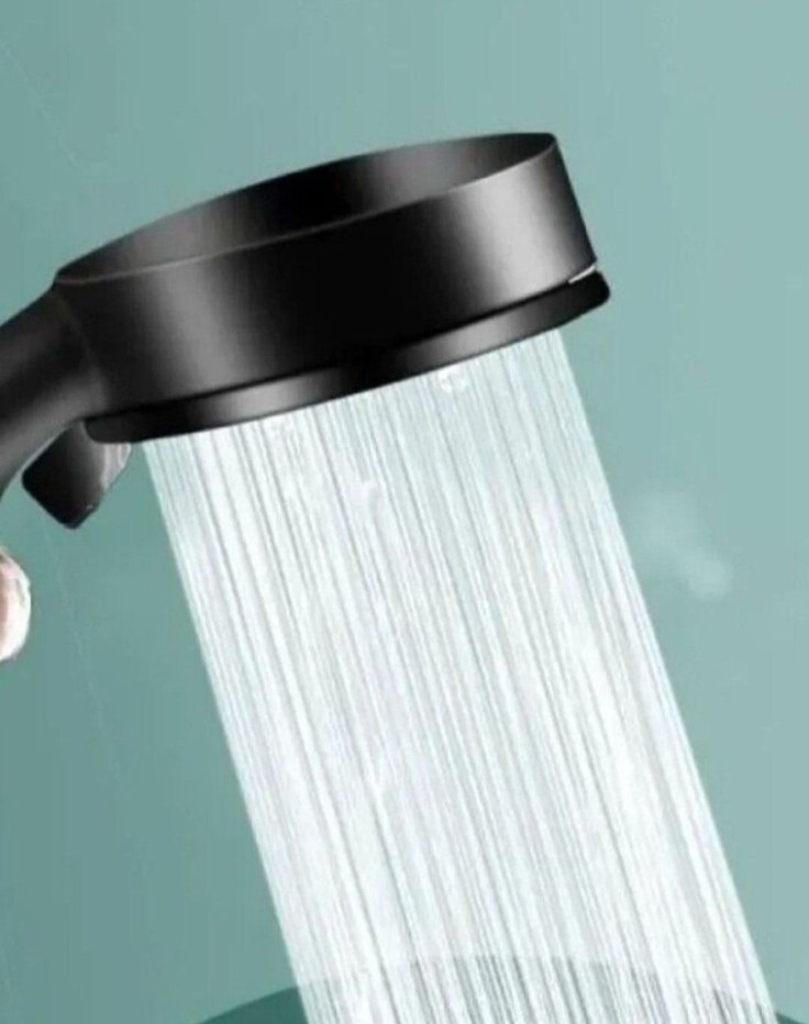 5 Fonksiyonlu Siyah Duş Başlığı Seti - Görsel 2