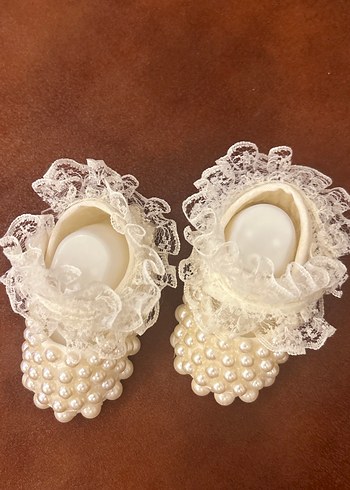 Dantel Detaylı Beyaz Kız Çocuk Özel Ayakkabı - Görsel 4