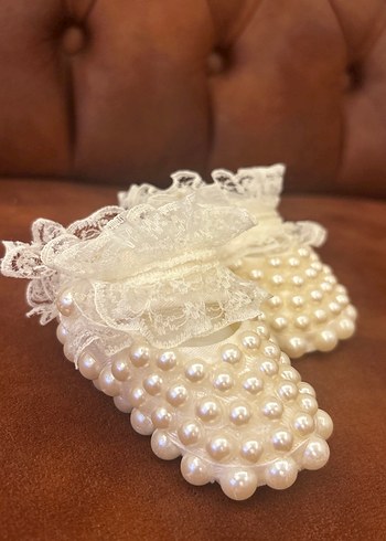 Dantel Detaylı Beyaz Kız Çocuk Özel Ayakkabı - Görsel 2