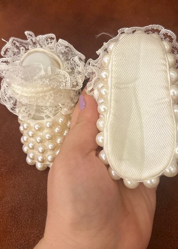 Dantel Detaylı Beyaz Kız Çocuk Özel Ayakkabı - Görsel 6