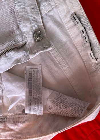 Zara Beyaz Kadın Pantolon