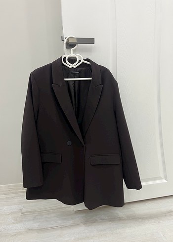 Düğmeli Acı kahve Kadın Blazer Ceket