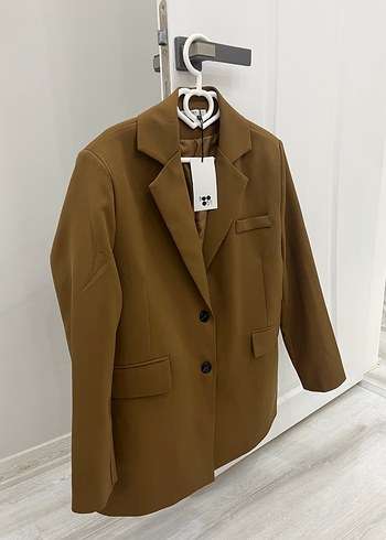 Diğer Düğmeli Kahverengi Kadın Blazer Ceket