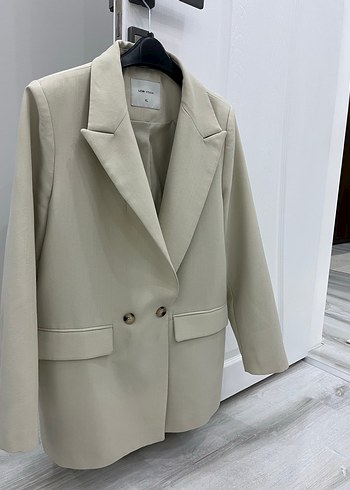 LC Waikiki Bej Düğmeli Kadın Blazer Ceket