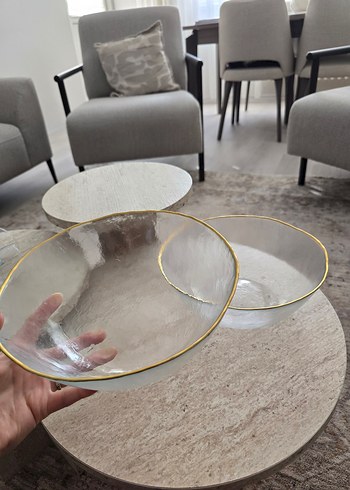 Altın Kenarlı gold Cam Tabak Seti - Görsel 4