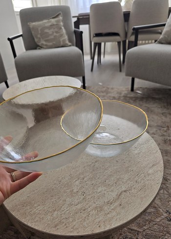 Altın Kenarlı gold Cam Tabak Seti - Görsel 2