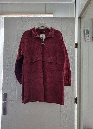 40 Beden bordo Renk Kadın Bordo Sweatshirt
