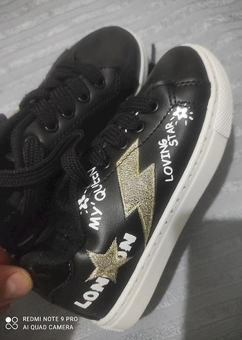 kız Çocuk Siyah Yılan Desenli Spor Ayakkabı - Görsel 4