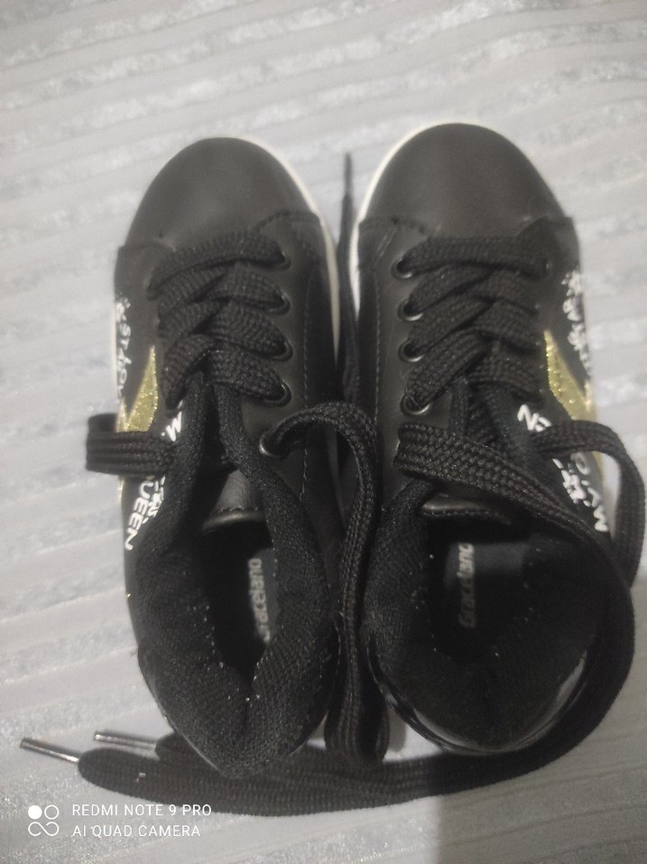 kız Çocuk Siyah Yılan Desenli Spor Ayakkabı - Görsel 3