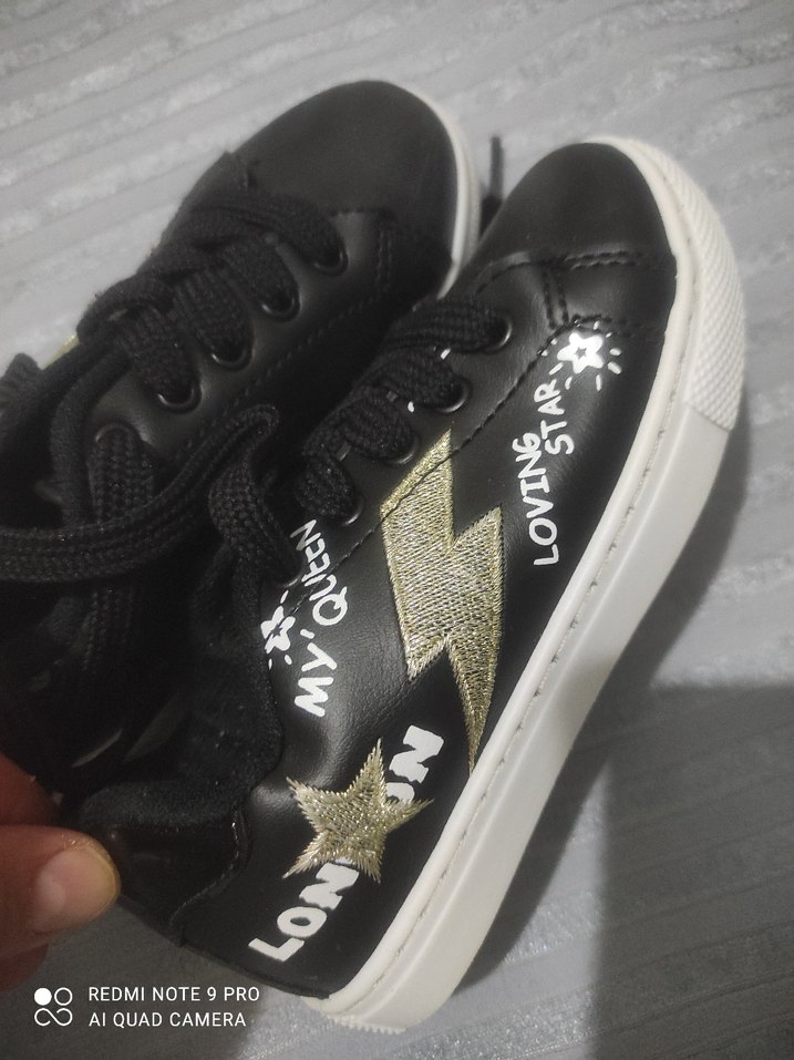 kız Çocuk Siyah Yılan Desenli Spor Ayakkabı - Görsel 4