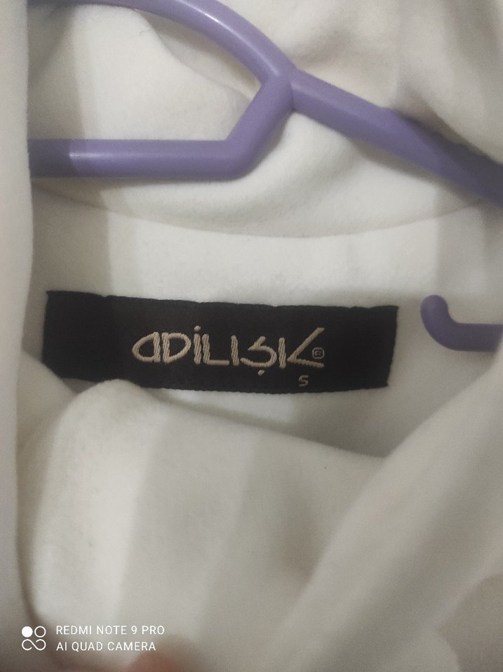 Düğmeli Beyaz Kadın kaşe kaban - Görsel 3