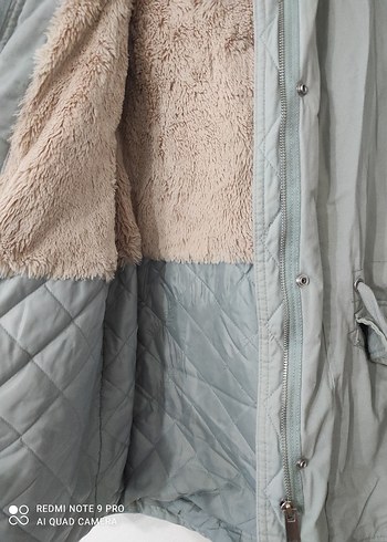 Gri Kapüşonlu Kadın Keten Ceket - Görsel 3