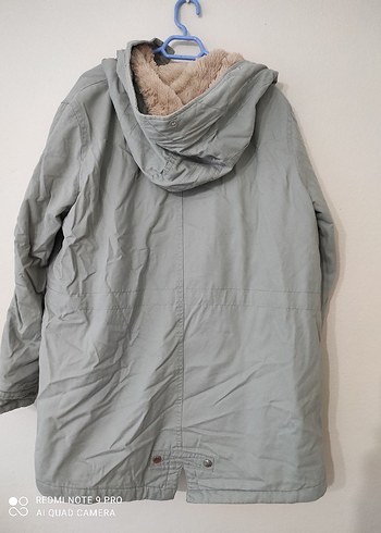 Gri Kapüşonlu Kadın Keten Ceket - Görsel 5