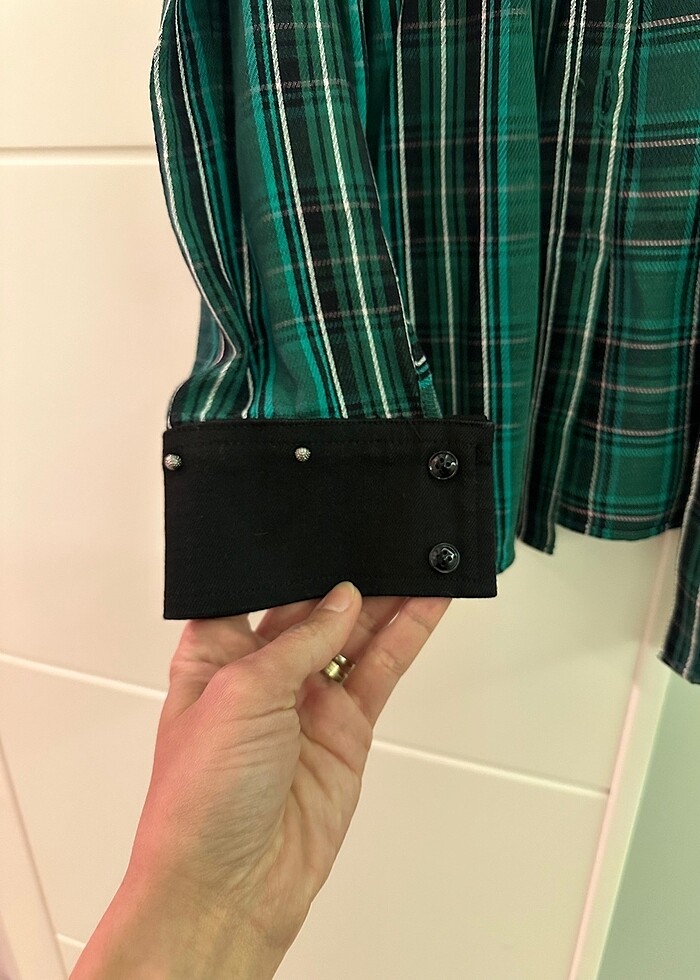 Adl cengiz abazoğlu ekose yeşil gömlek - Görsel 3