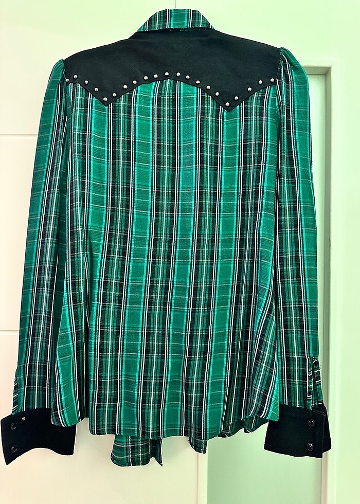 Adl cengiz abazoğlu ekose yeşil gömlek - Görsel 2