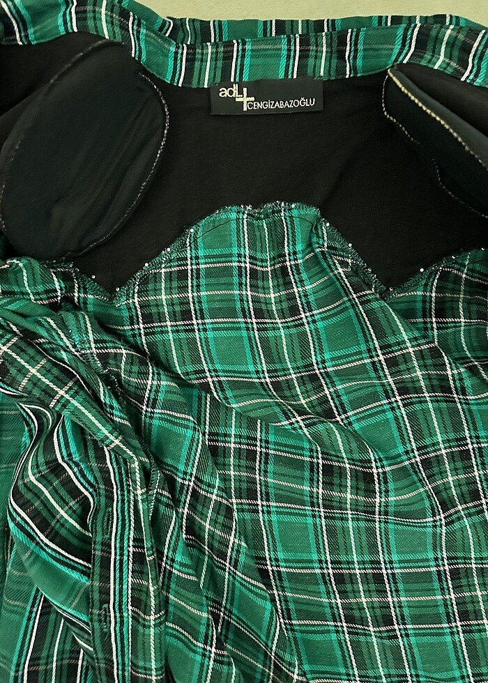 Adl cengiz abazoğlu ekose yeşil gömlek - Görsel 5