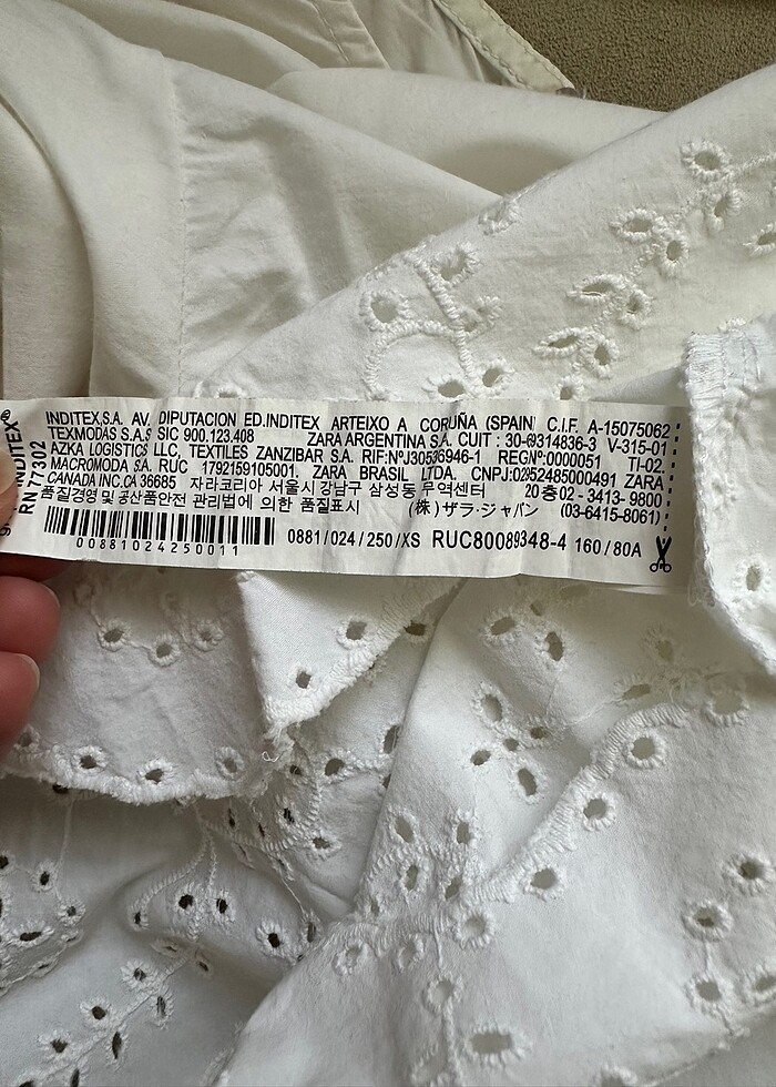 Zara beyaz crop fisto bluz - Görsel 4