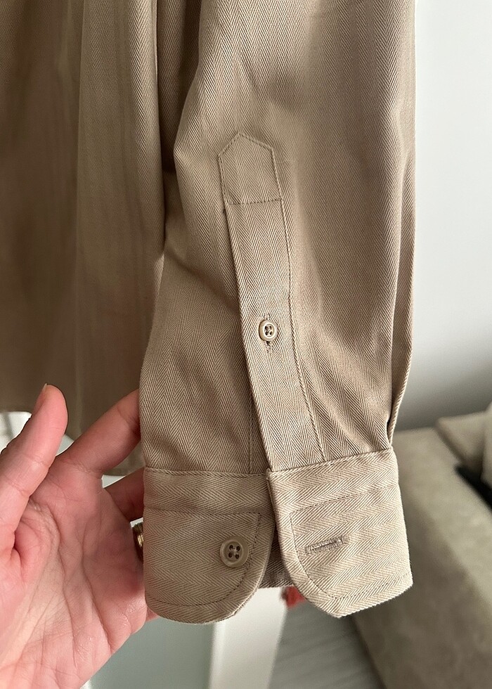 Defacto bej renk erkek gömlek - Görsel 3