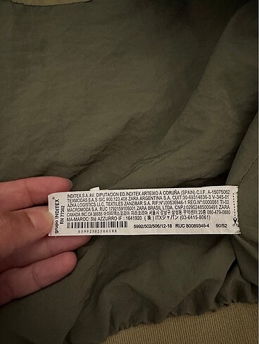 Zara haki yeşil şişme mont - Görsel 6