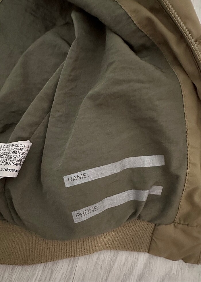 Zara haki yeşil şişme mont - Görsel 5