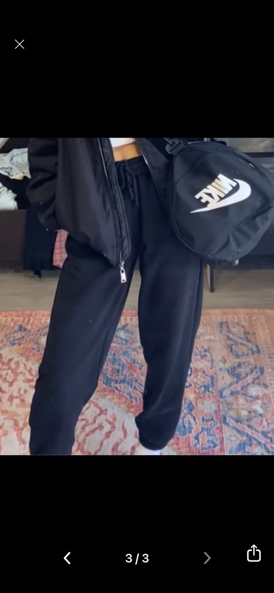 Kadın Siyah Rahat Kesim Eşofman Altı - Görsel 3