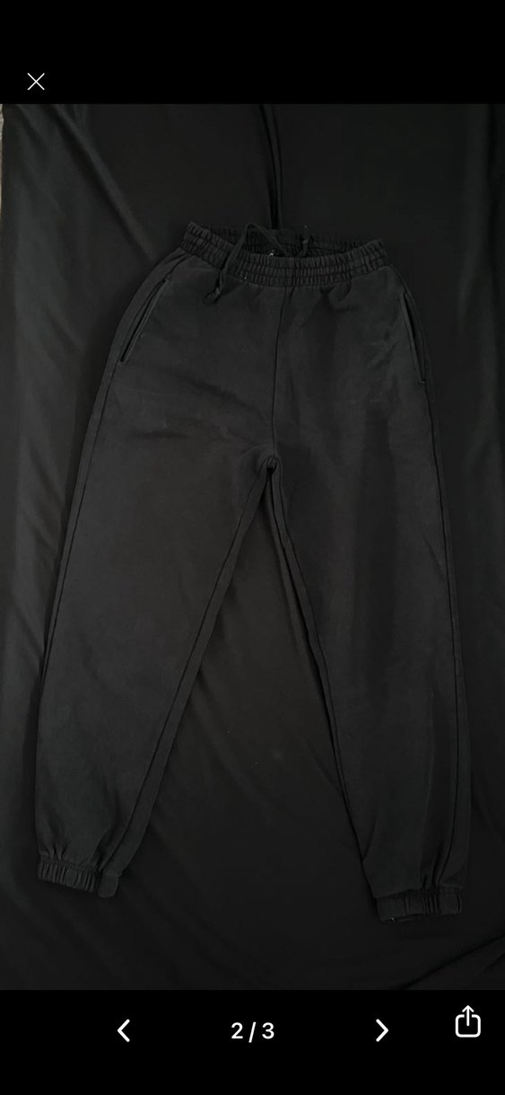 Kadın Siyah Rahat Kesim Eşofman Altı - Görsel 2