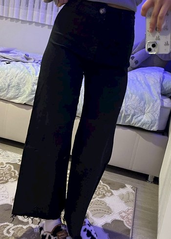 Lacivert Midi Kadın Denim Pantolon - Görsel 4