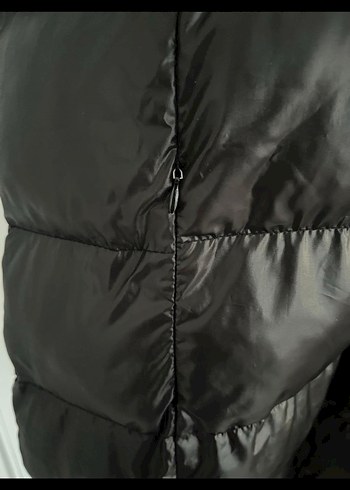 Kürk Detaylı Siyah Uzun Kadın Yelek - Görsel 3