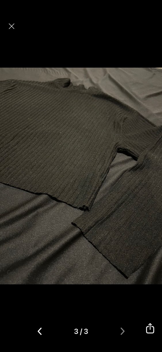 Siyah Boğazlı Kadın Kazak - Görsel 2