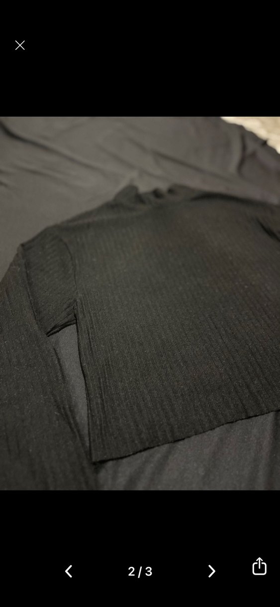 Siyah Boğazlı Kadın Kazak - Görsel 3