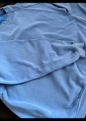 Kadın Mavi Basic Sweatshirt - Görsel 3