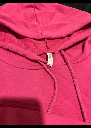 Rahat Kesim Pembe Kapüşonlu Kadın Sweatshirt - Görsel 2
