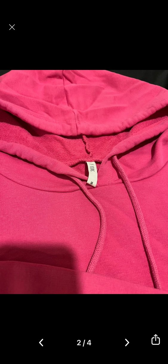 Rahat Kesim Pembe Kapüşonlu Kadın Sweatshirt - Görsel 2