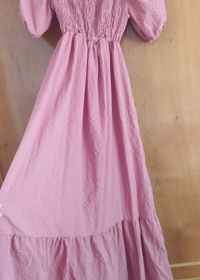 Pastel pembe elbise - Görsel 2