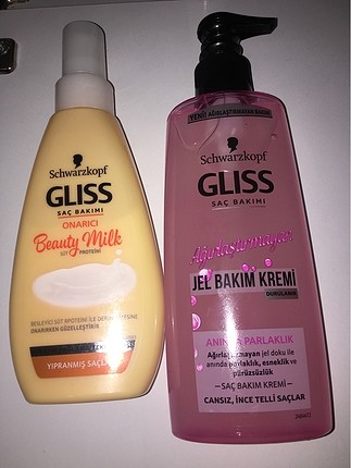 Gliss Jel Bakim Kremi+Onarici Sut Proteini Diğer Saç Bakımı %20 İndirimli -  Gardrops