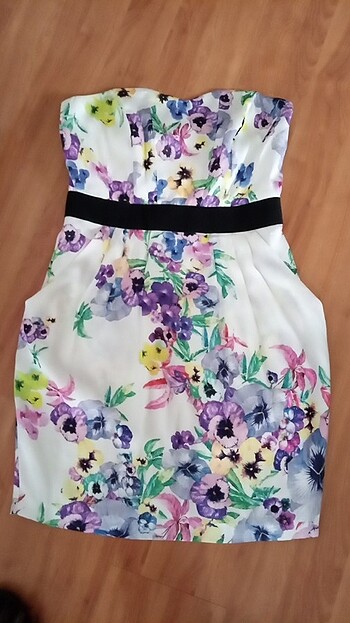 H&M straplez kısa elbise