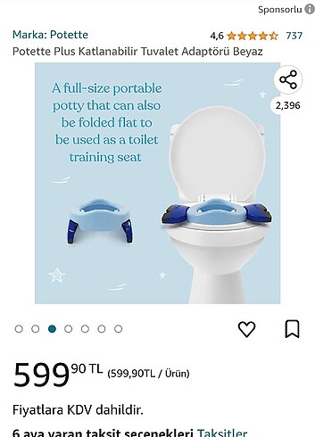 Diğer Potette Plus portatif tuvalet adaptörü ve lazımlık