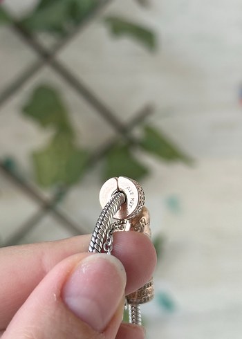 Beden gri Renk Pandora Rose Klipsli Daima Güvenlik Zinciri
