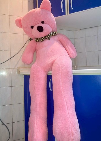 Pastel Pembe Uzun Peluş Ayı Oyuncak