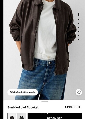 bershka deri ceket - Görsel 2