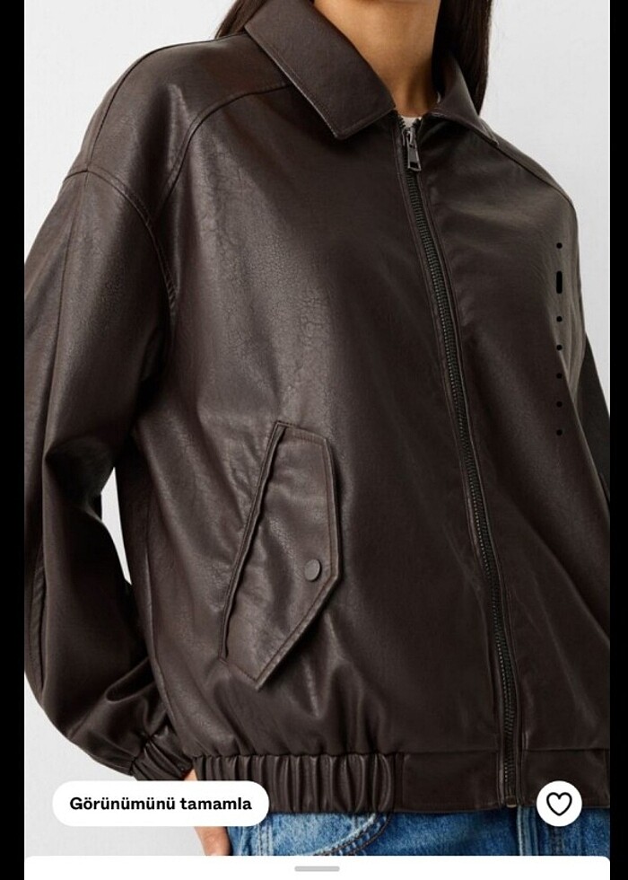 bershka deri ceket - Görsel 3
