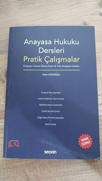  Anayasa Hukuku Dersleri Pratik Çalışma Yasin AYDOĞDU 