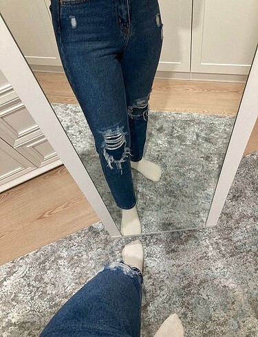 s Beden mavi Renk Mom jean