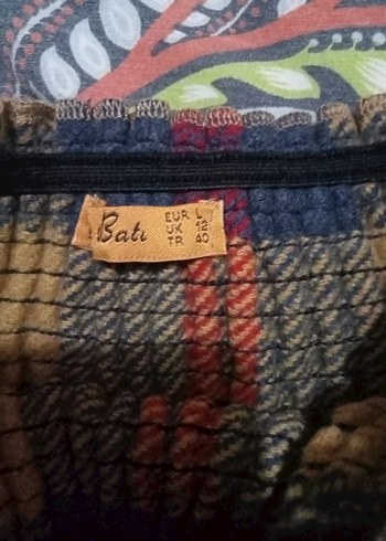 l Beden Renkli Ekose Desenli Mini Etek