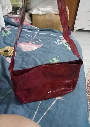Diğer Bordo Parlak Deri Kadın Çanta